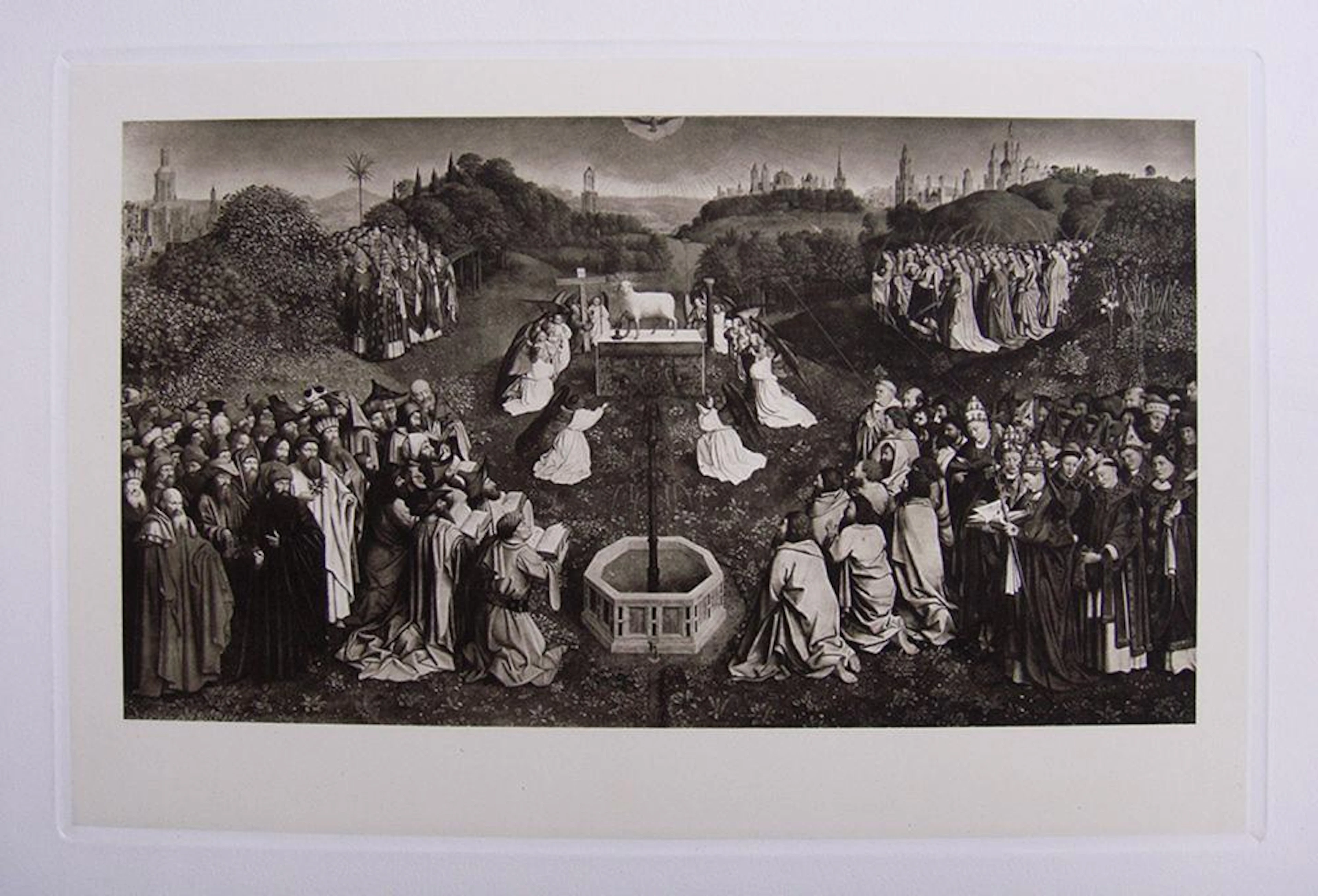 Jan van Eyck Adoration of the Lamb c. 1880 print