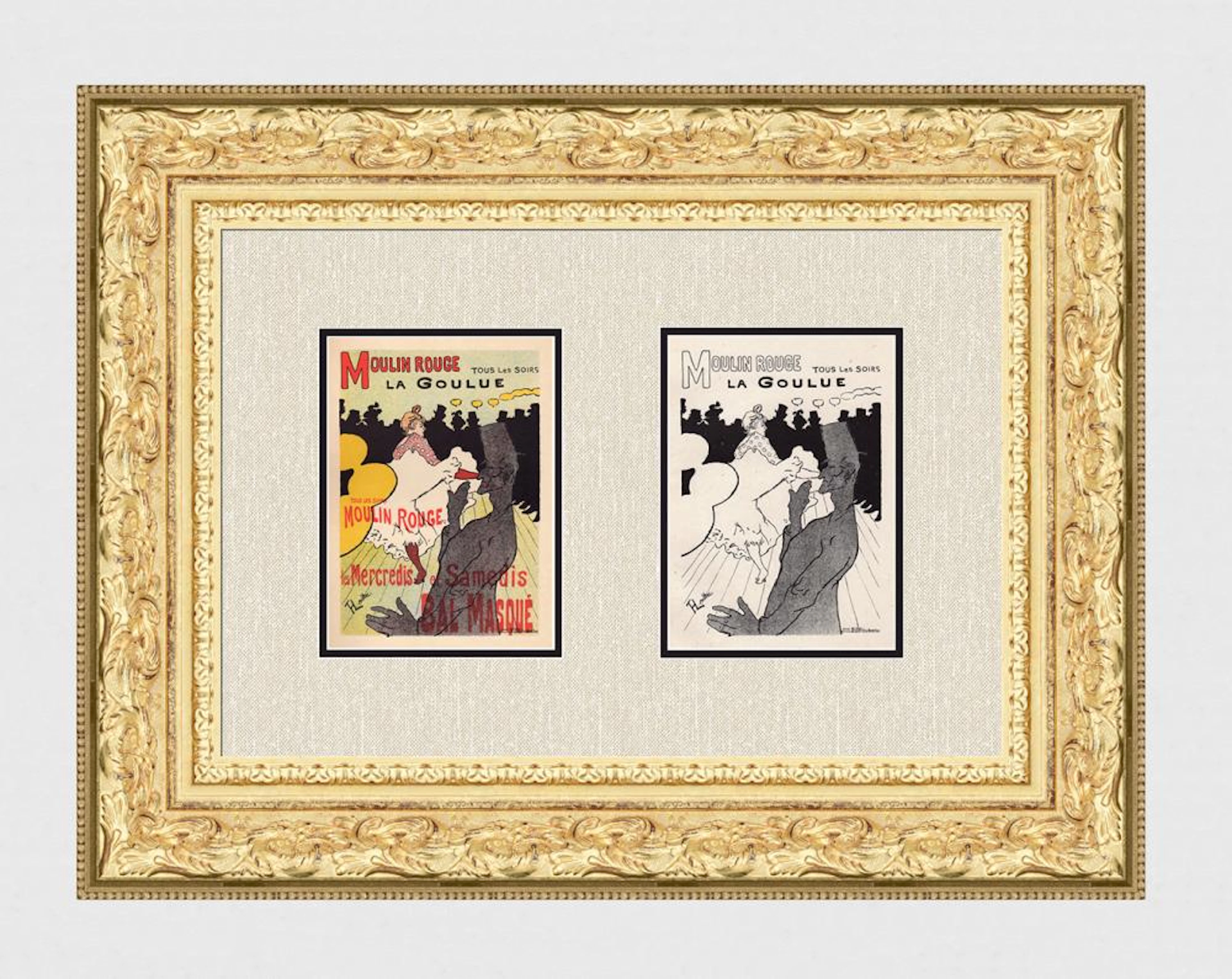 1896 Toulouse Lautrec Moulin Rouge one of 25 on Japon with proof