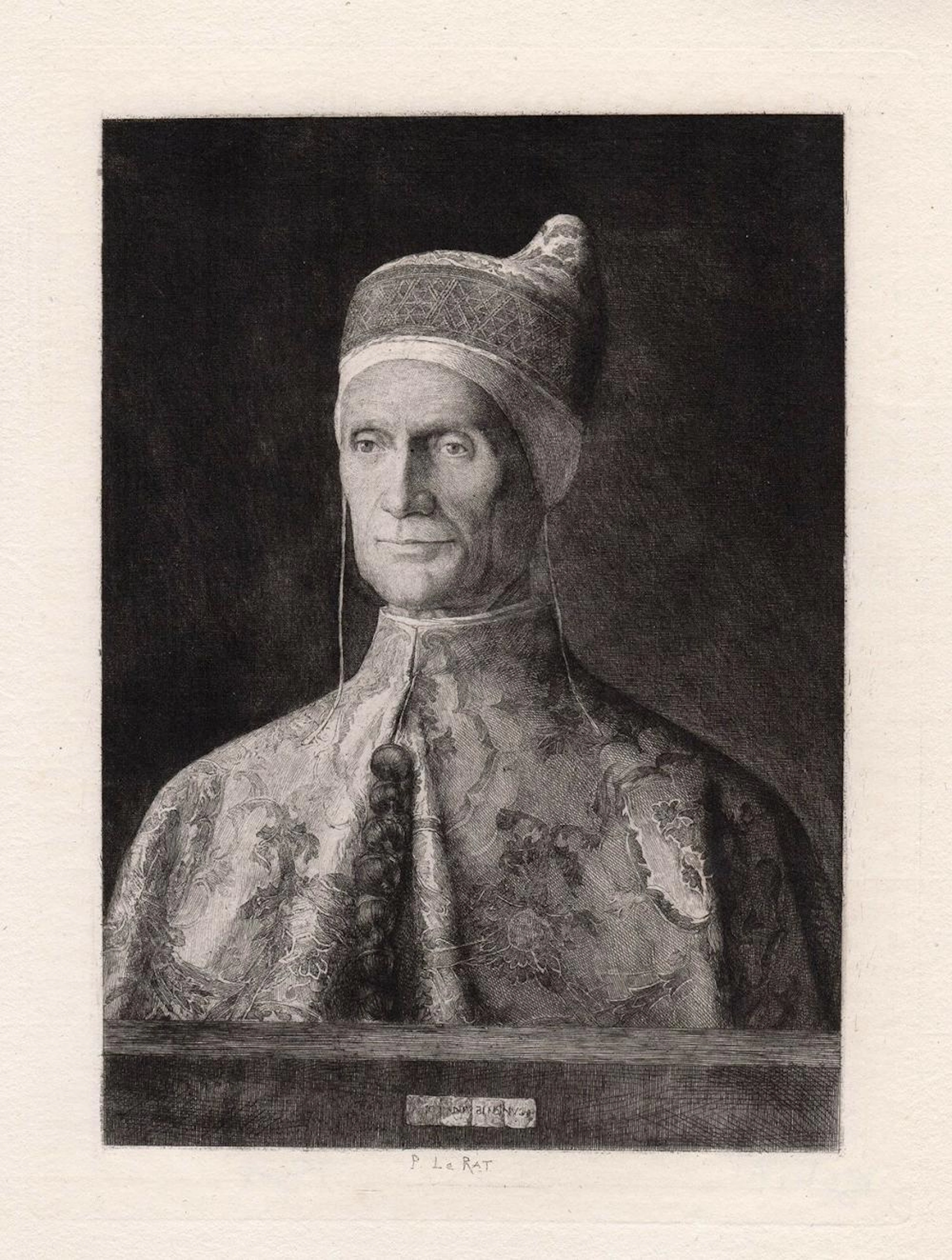 1875 Giovanni Bellini The Doge Leonardo Loredan etching signed
