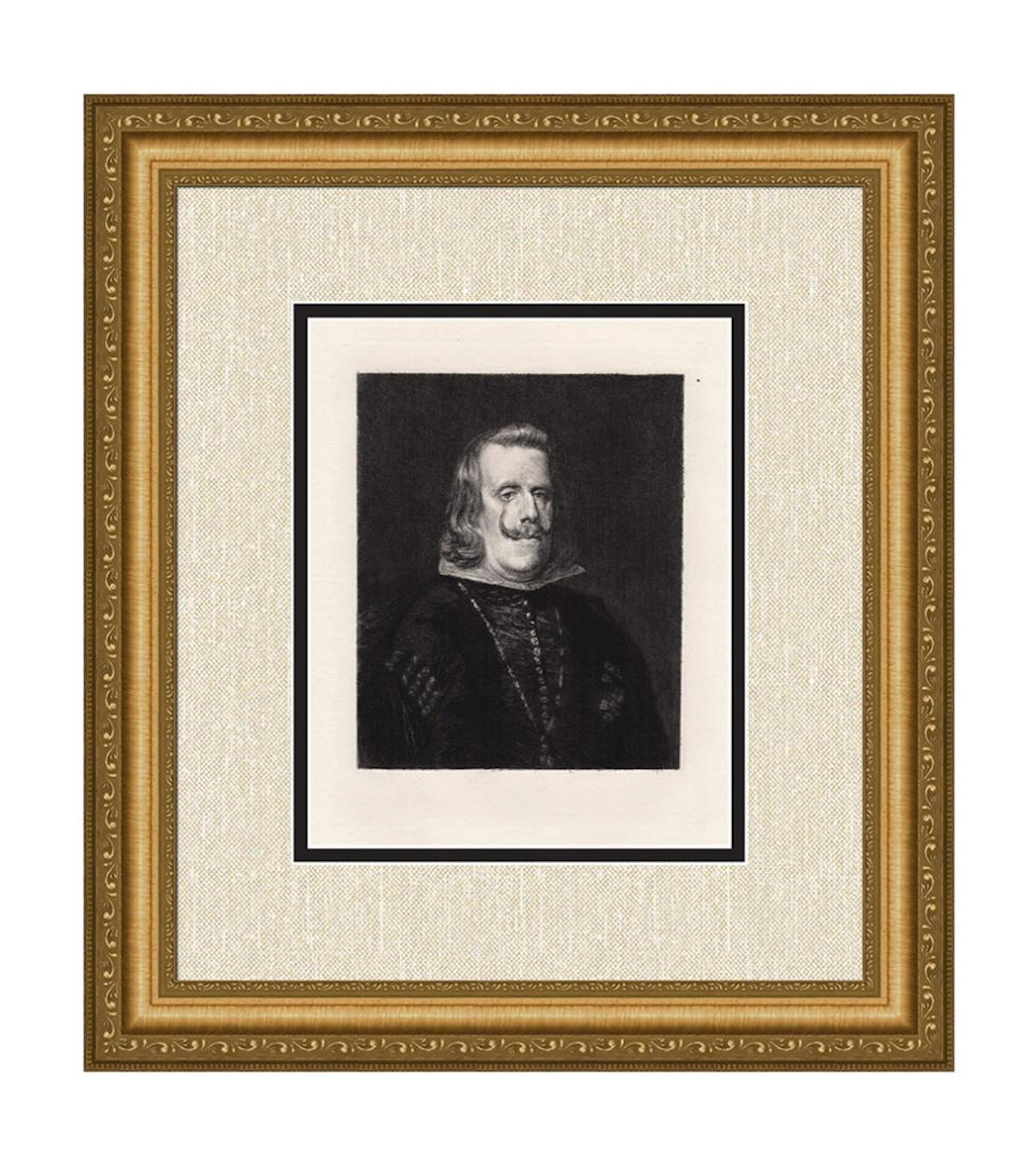 Diego Velazquez Philip IV. of Spain 1874 etching