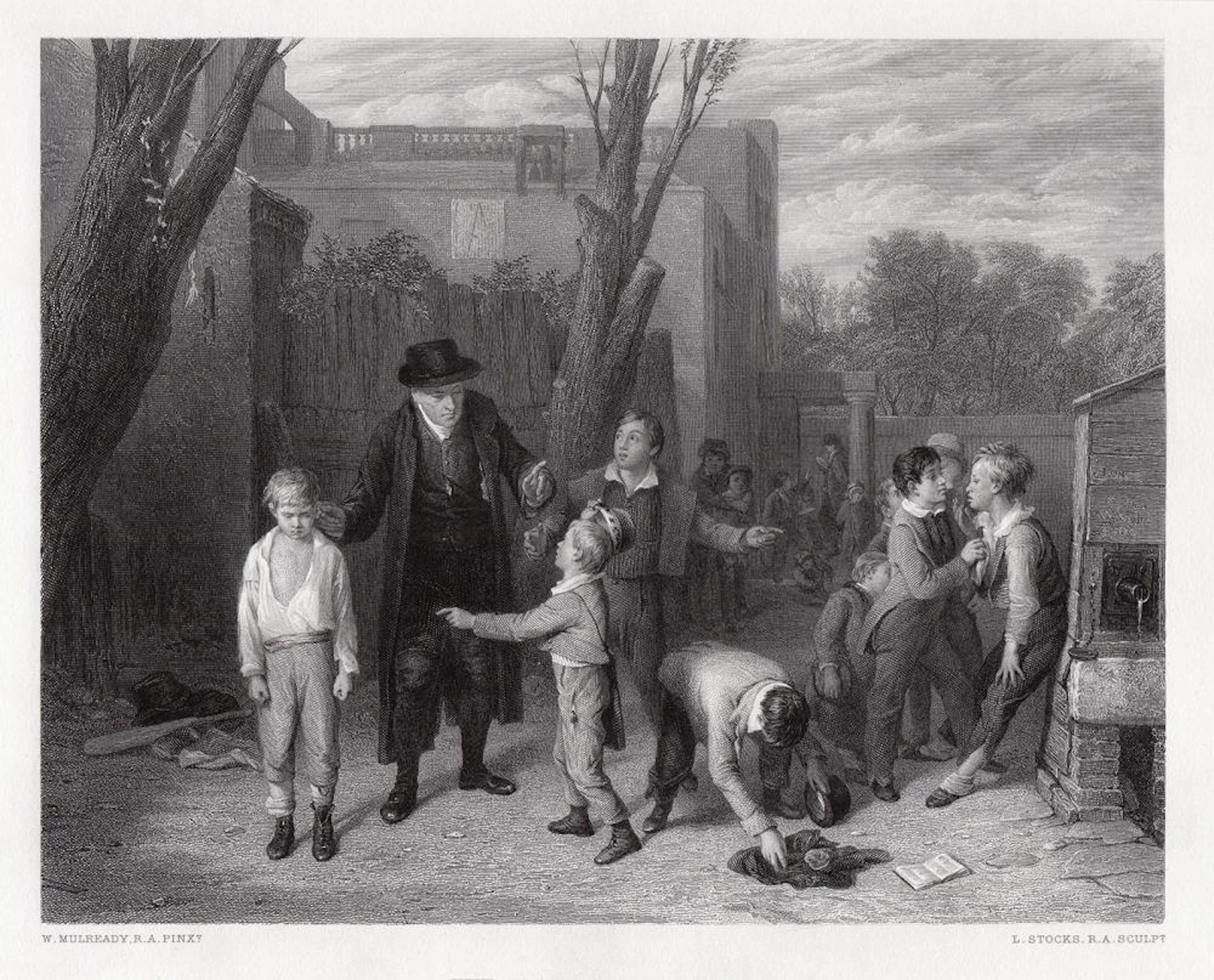 William Mulready The Fight Interrupted engraving signed