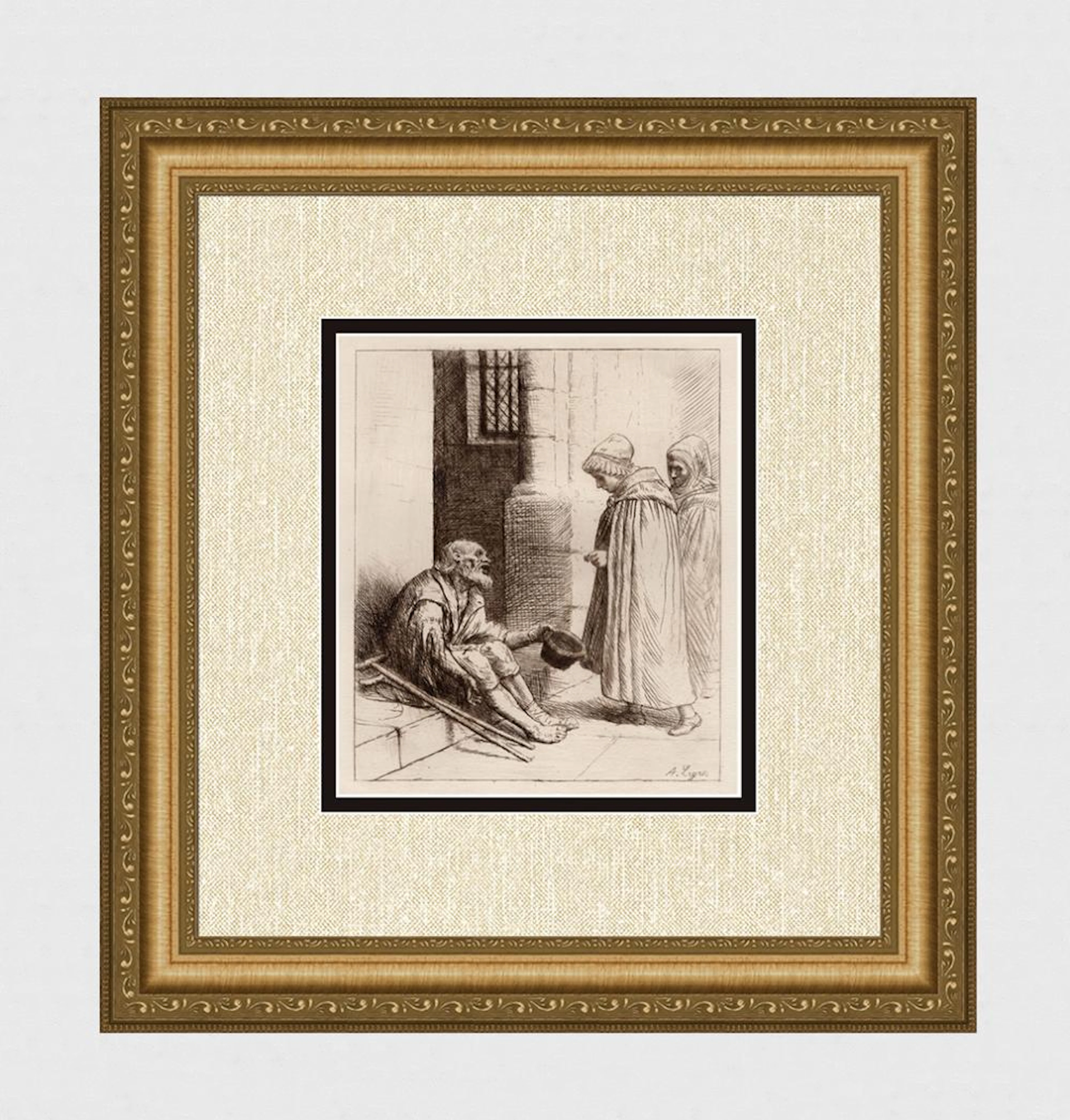 Alphonse Legros Charity 1881 Etching
