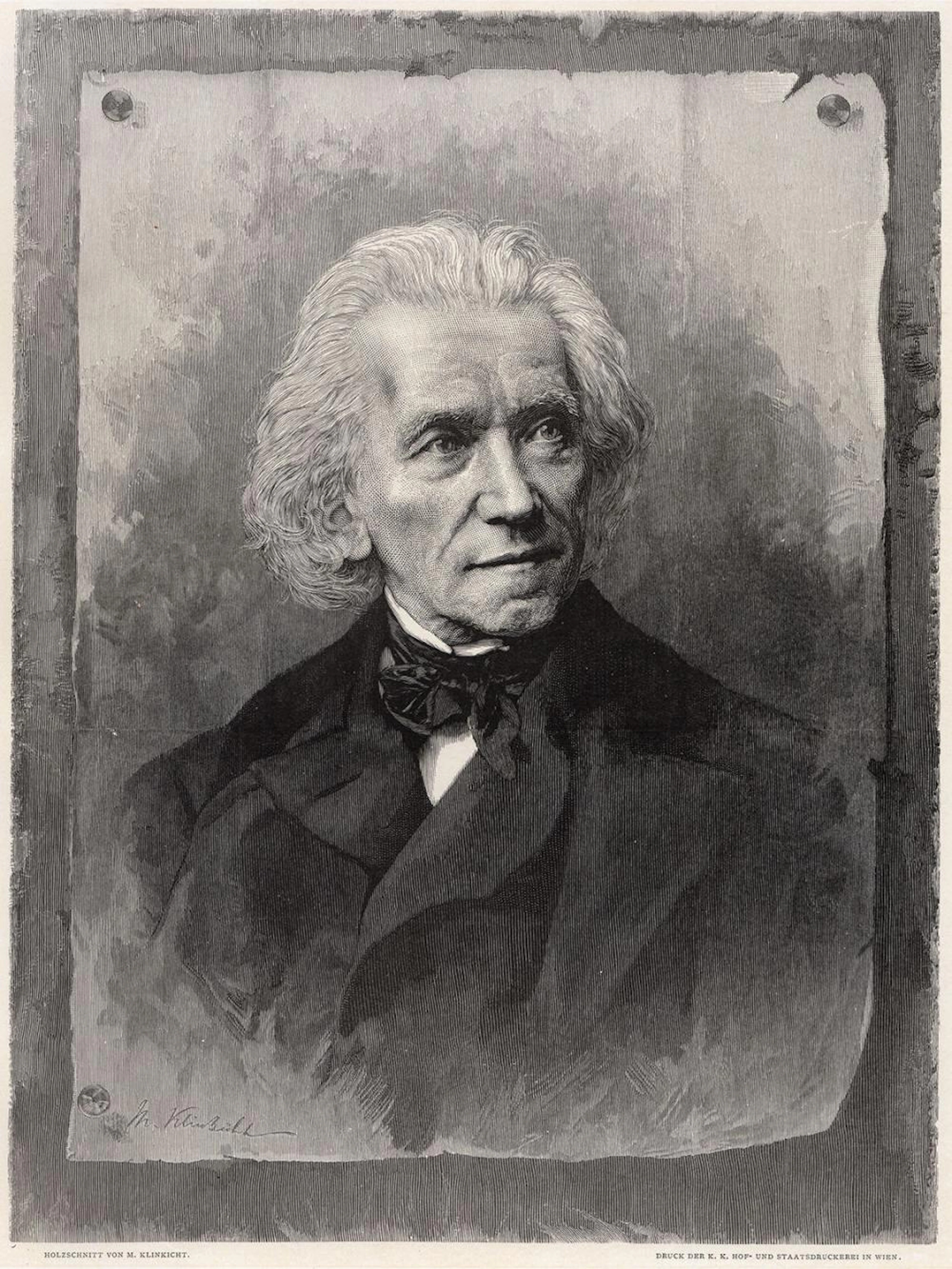 Moritz Klinkicht Ludwig Richter woodcut signed
