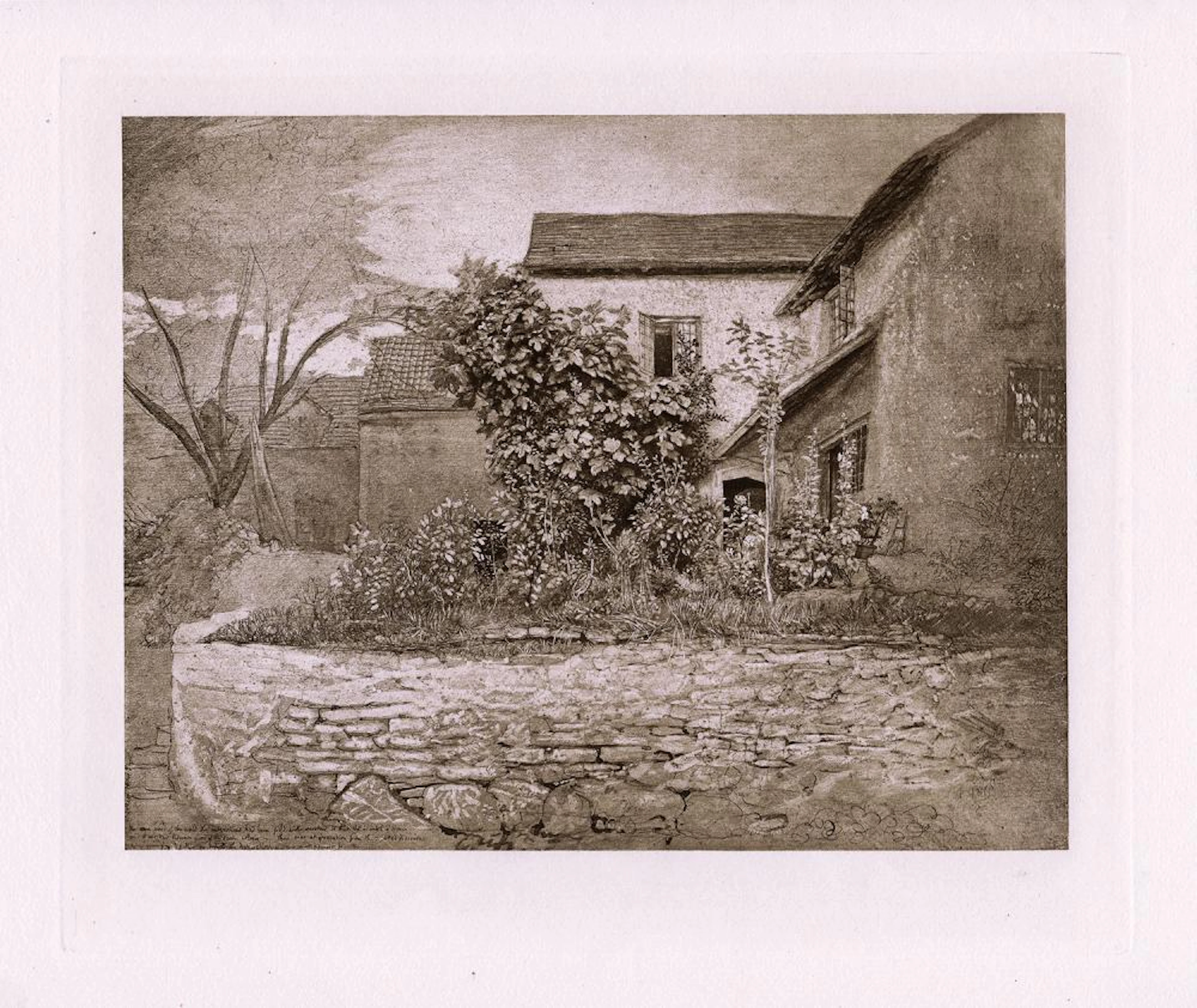 Samuel Palmer Study of a Garden at Tintern 1884 print