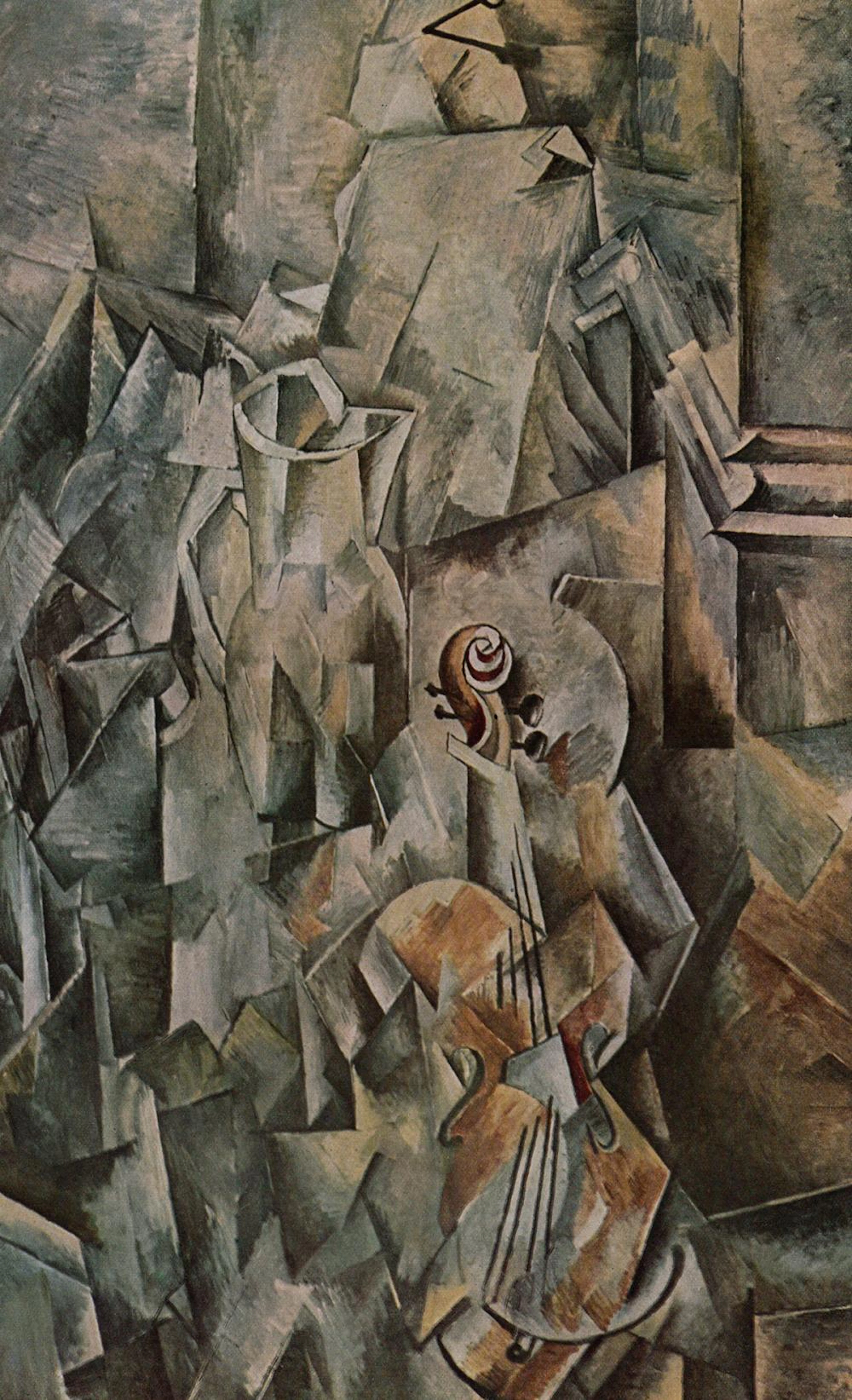 Georges Braque 1946 Vintage Color Print The Violin FRAMED