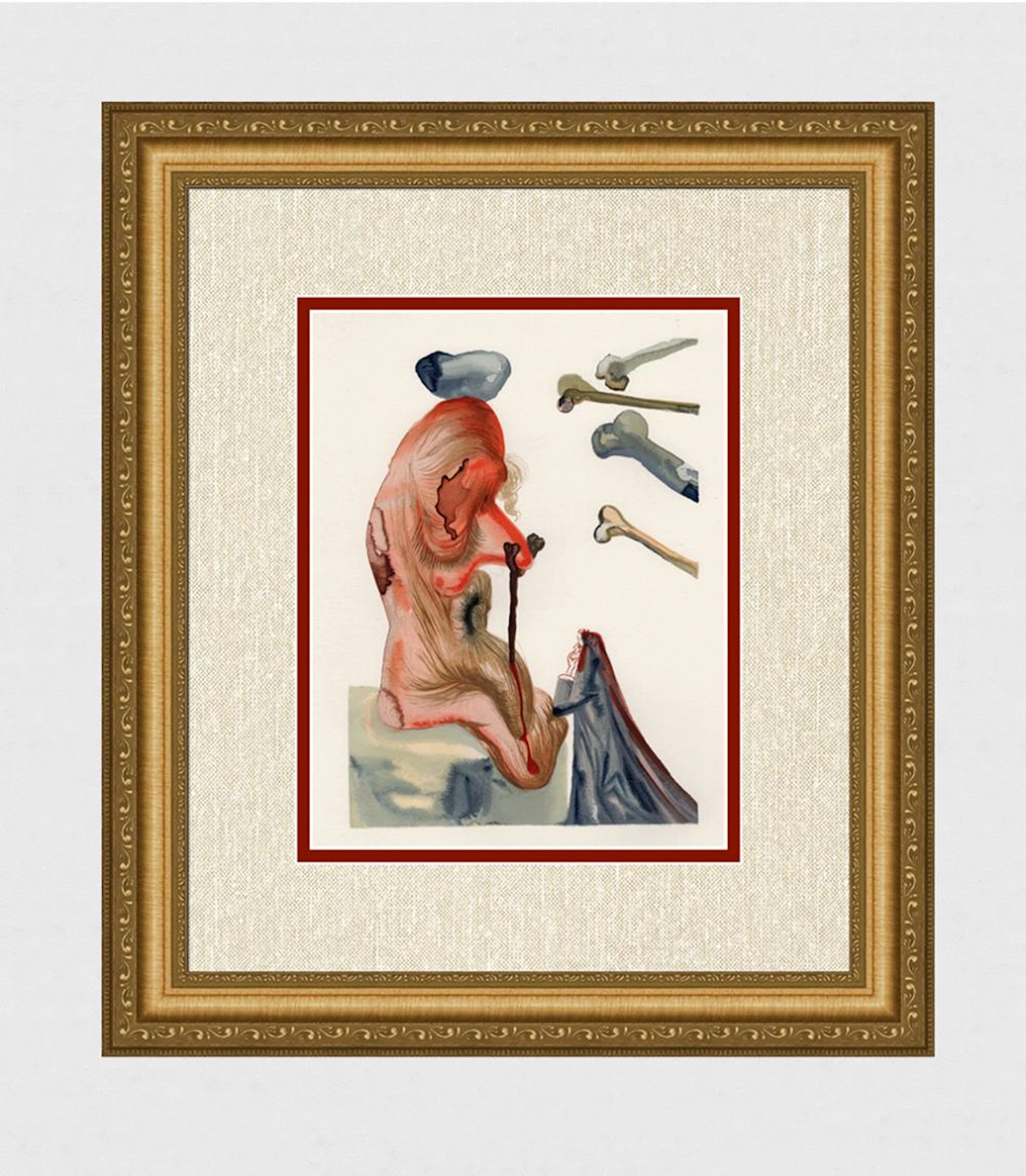1960 Salvador Dali Fakers Authentic Woodcut