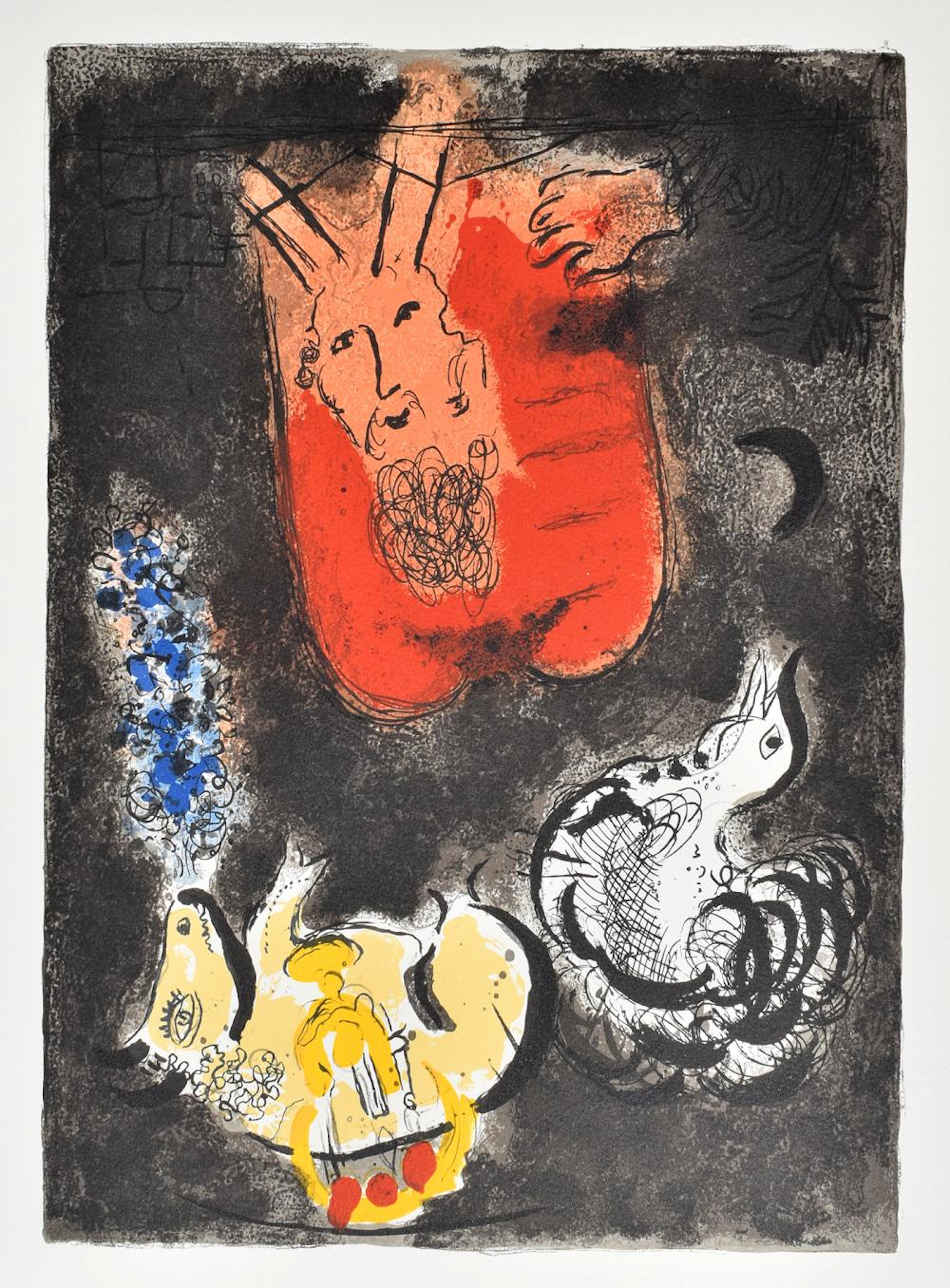 Marc Chagall Framed Lithograph Ten Commandments
