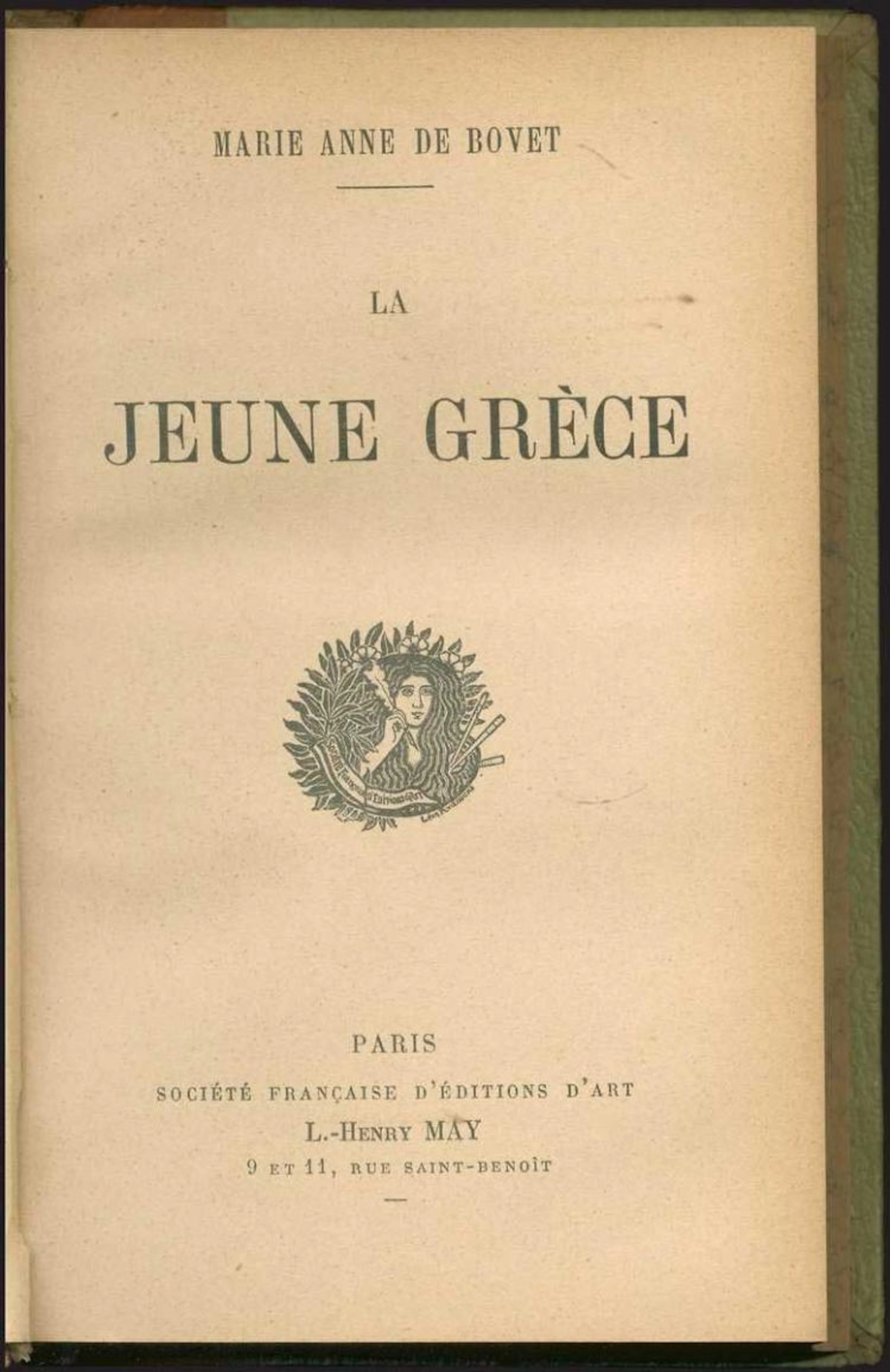 BOVET Marie Anne de,?La Jeune Grece?