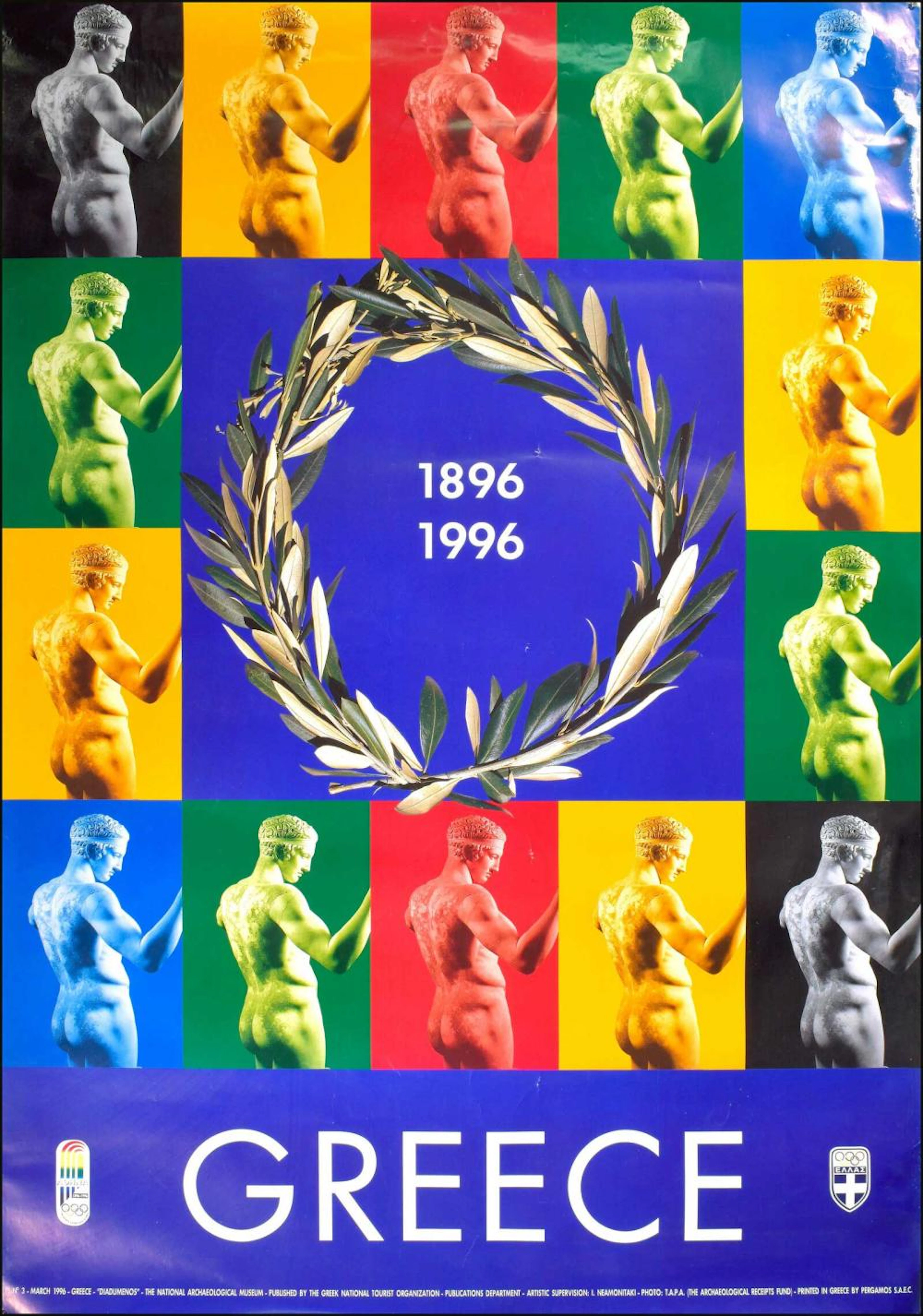 GREECE OLYMPICS 1896 / 1996 ?    1896 ? 1996.  ?????... - Greece - / POSTERS