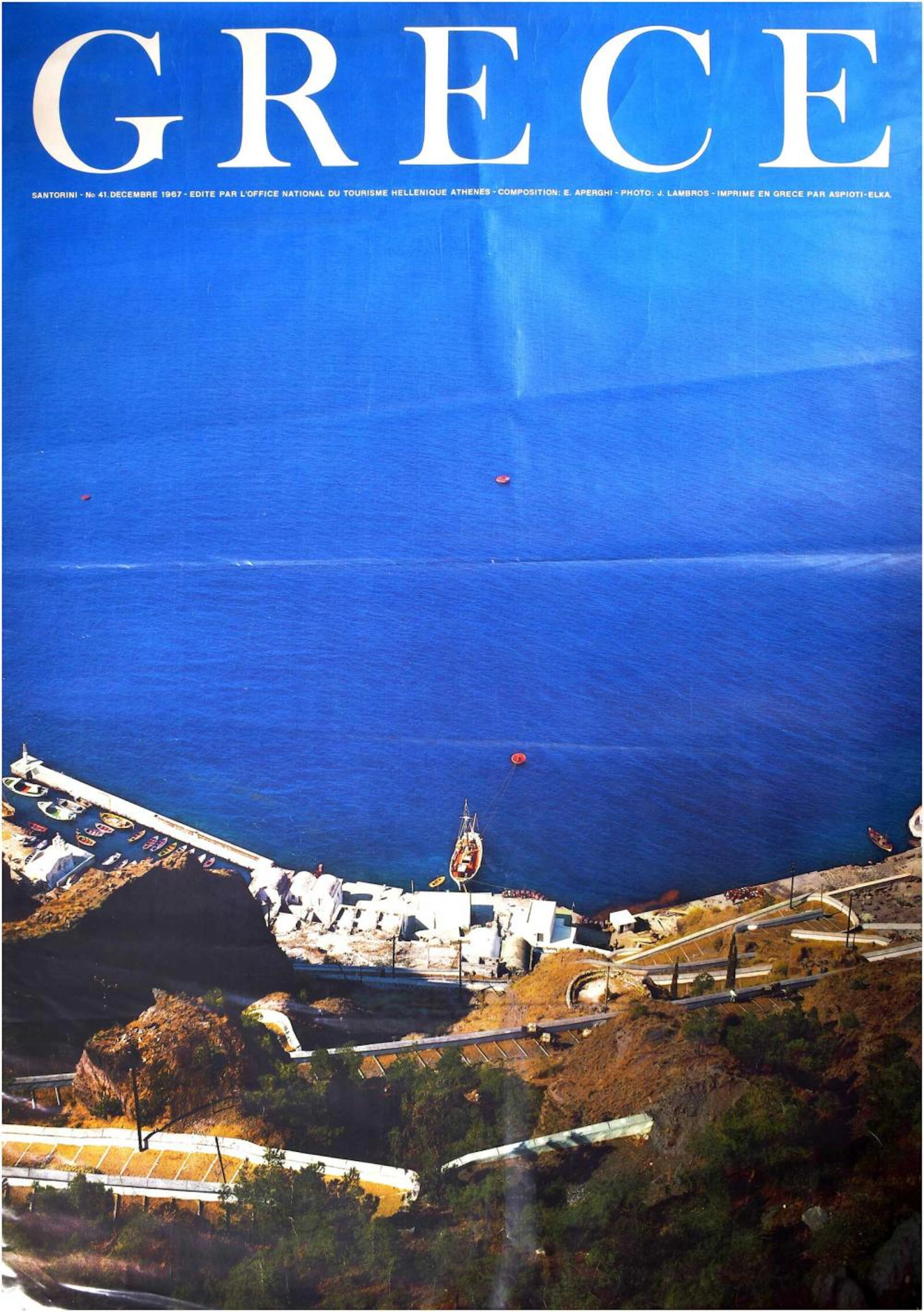 [ / SANTORINI] "GRECE - Santorini / No 41.Decembre 1967...