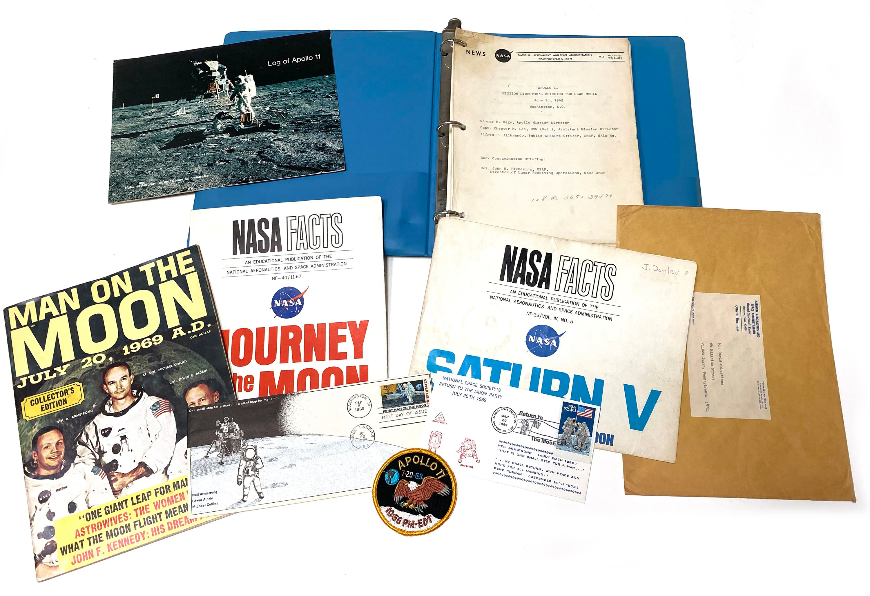 Apollo 11 Flight Data File Collection with Press Booklet, Mission ...