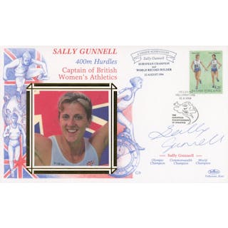 Sally Gunnell - Olympic Gold Medalist Hurdler - Autographed Commemorative