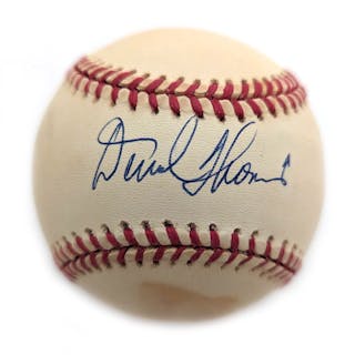 Derrel Thomas - MLB Baseball: LA Dodgers - Autographed Official Rawlings