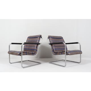 2er Set Sessel/Freischwinger von Mauser Werke im Bauhaus Stil, Deutschland