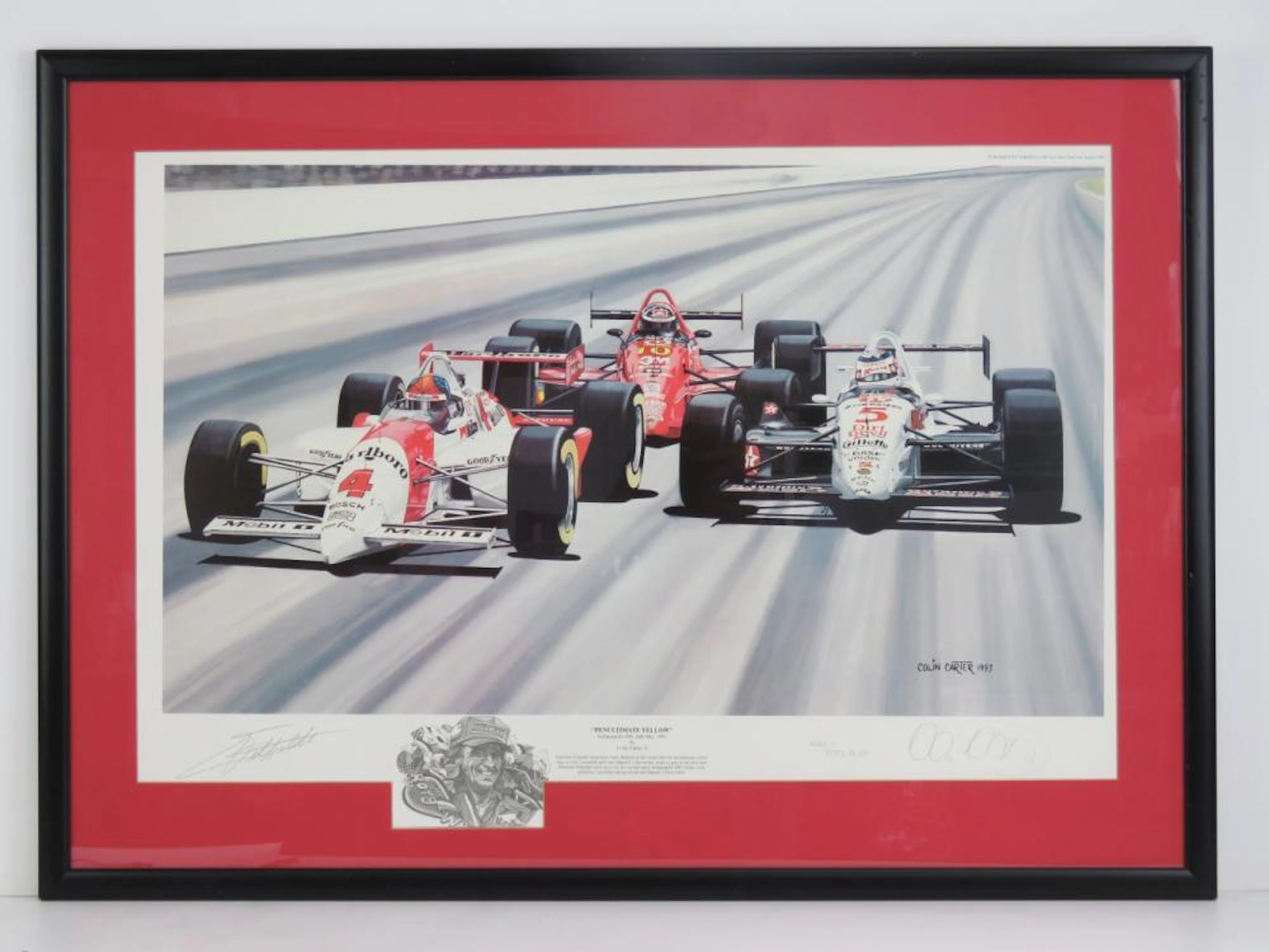 Print; penultimate yellow Indianapolis 500