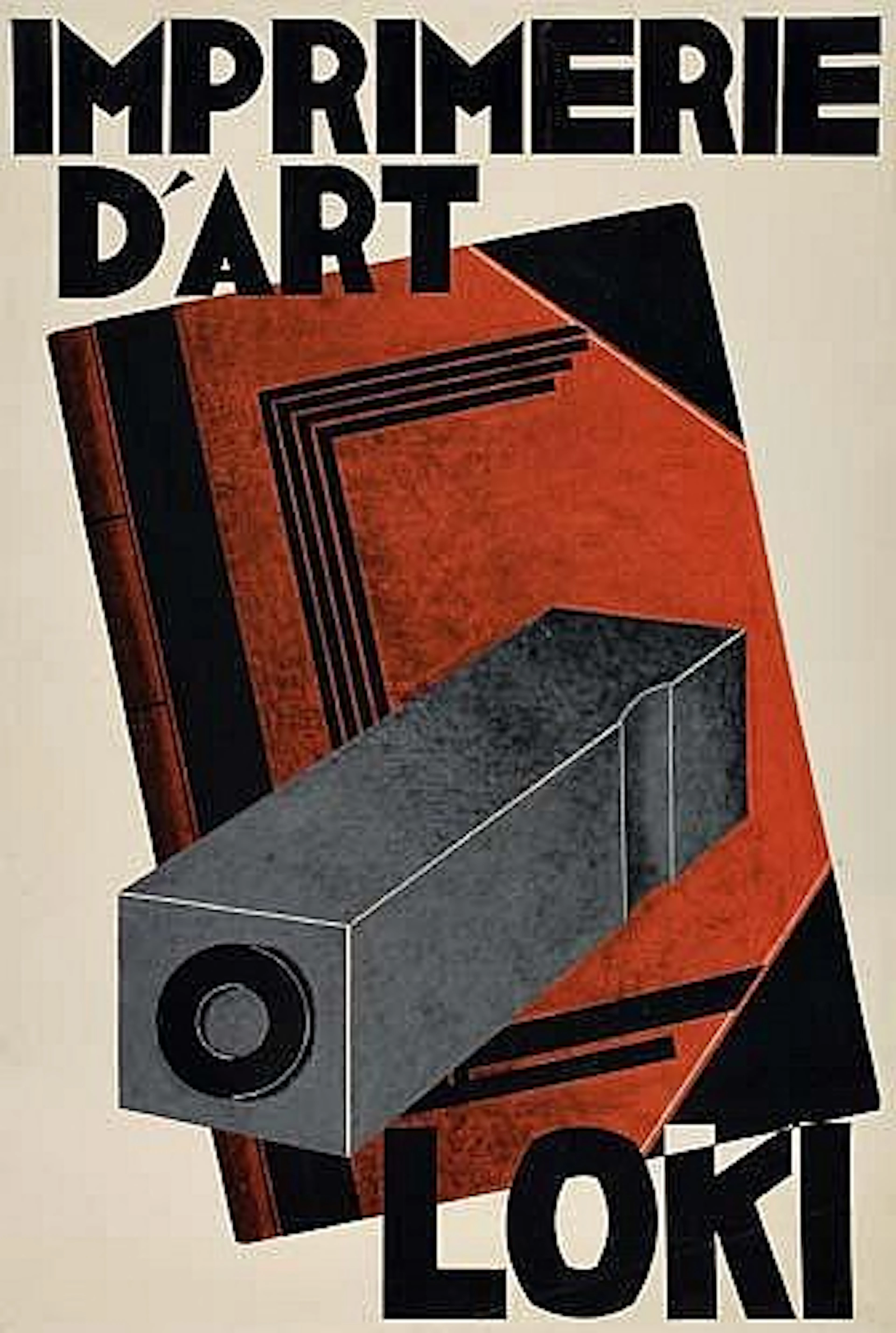 POSTER: ARTIST UNKNOWN IMPRIMERIE D'ART / LOKI. Gouache maquette. 41x27 inches.