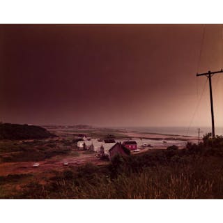 JOEL MEYEROWITZ (1938- ) Storm over Corn Hill Beach, Truro, Cape Cod.