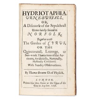 Browne, Thomas (1605-1682) Hydriotaphia