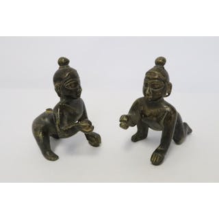 2 South Asia bronze sculpture of deities