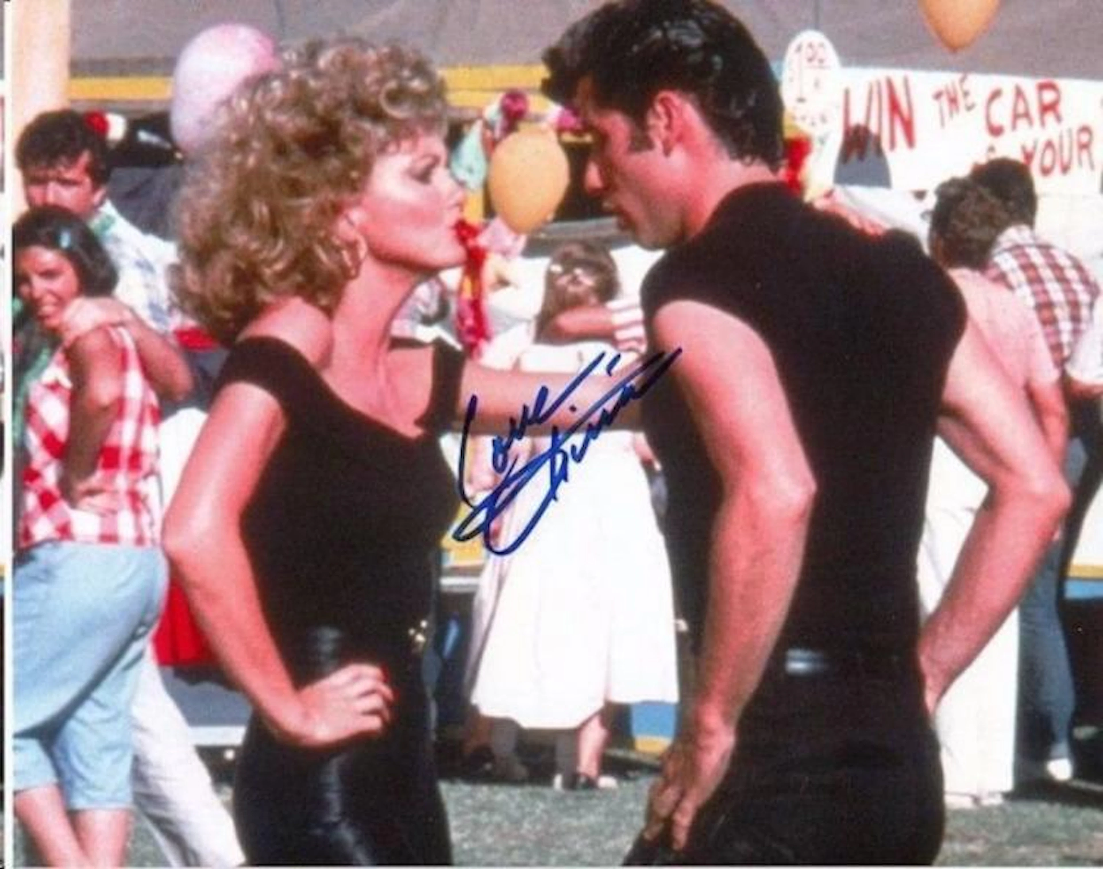 OLIVIA NEWTON JOHN SIGNED 8 X 10 PHOTOGRAPH. THE