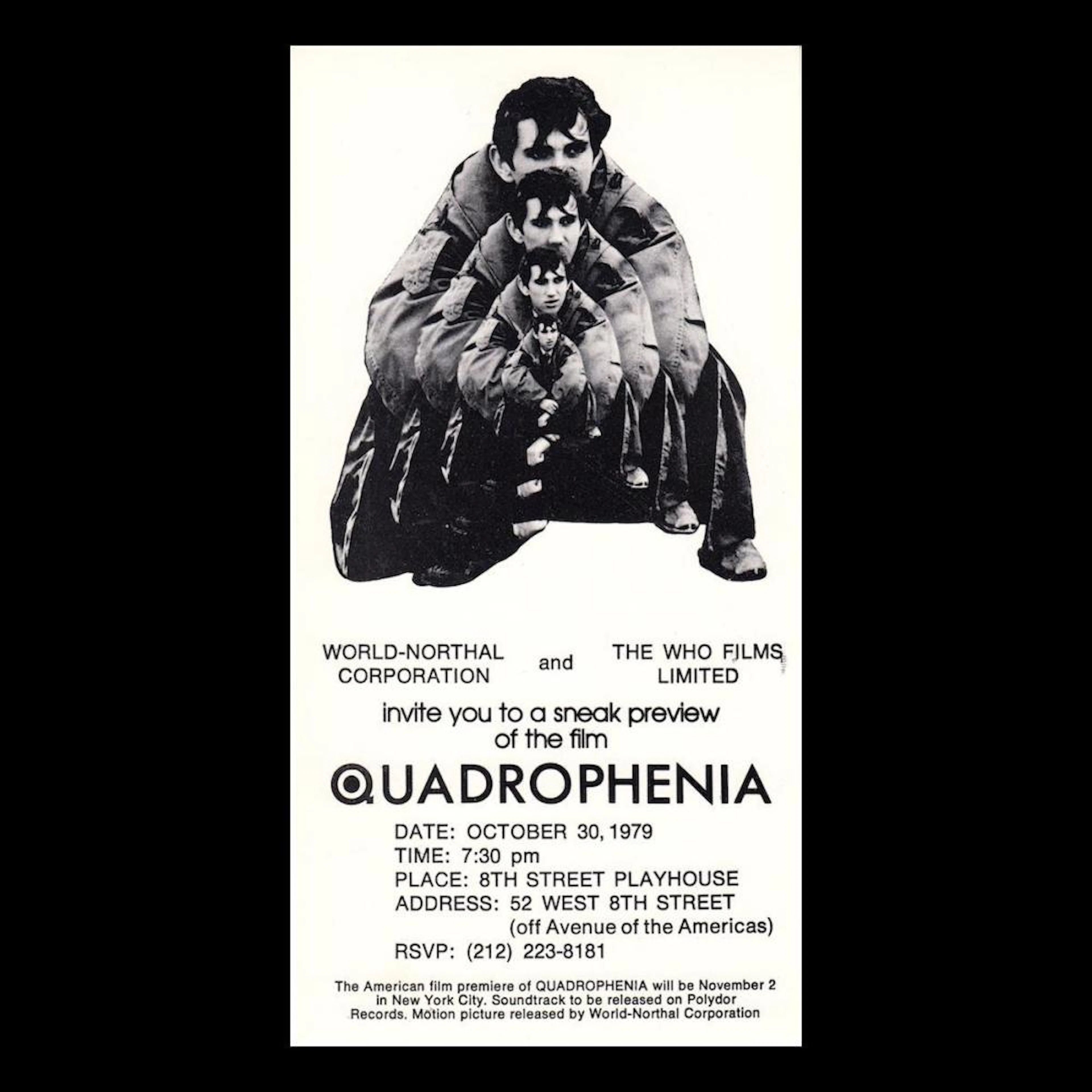 The Who - Quadrophenia - 1979 Movie Premiere Handbill