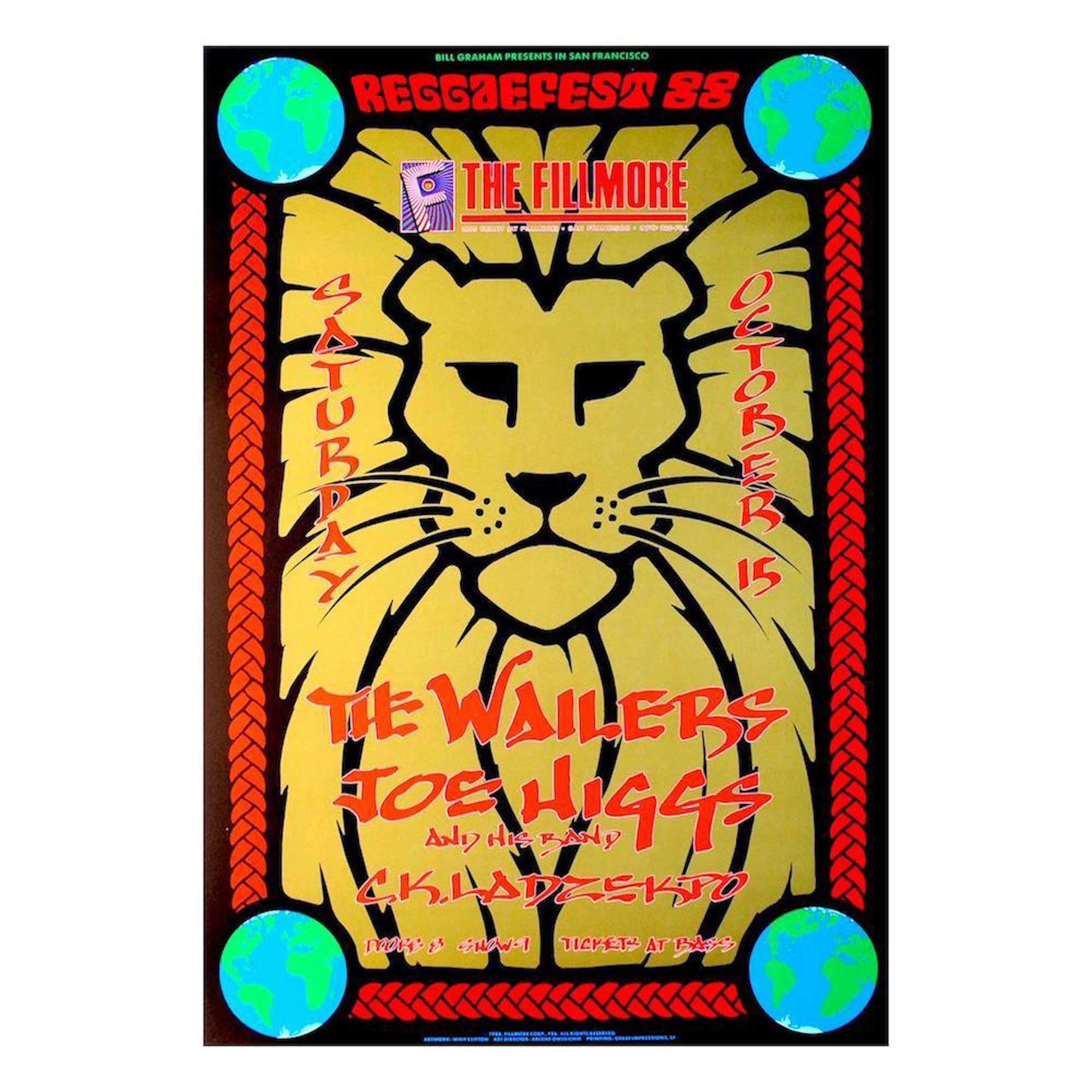 The Wailers - 1988 Concert Poster