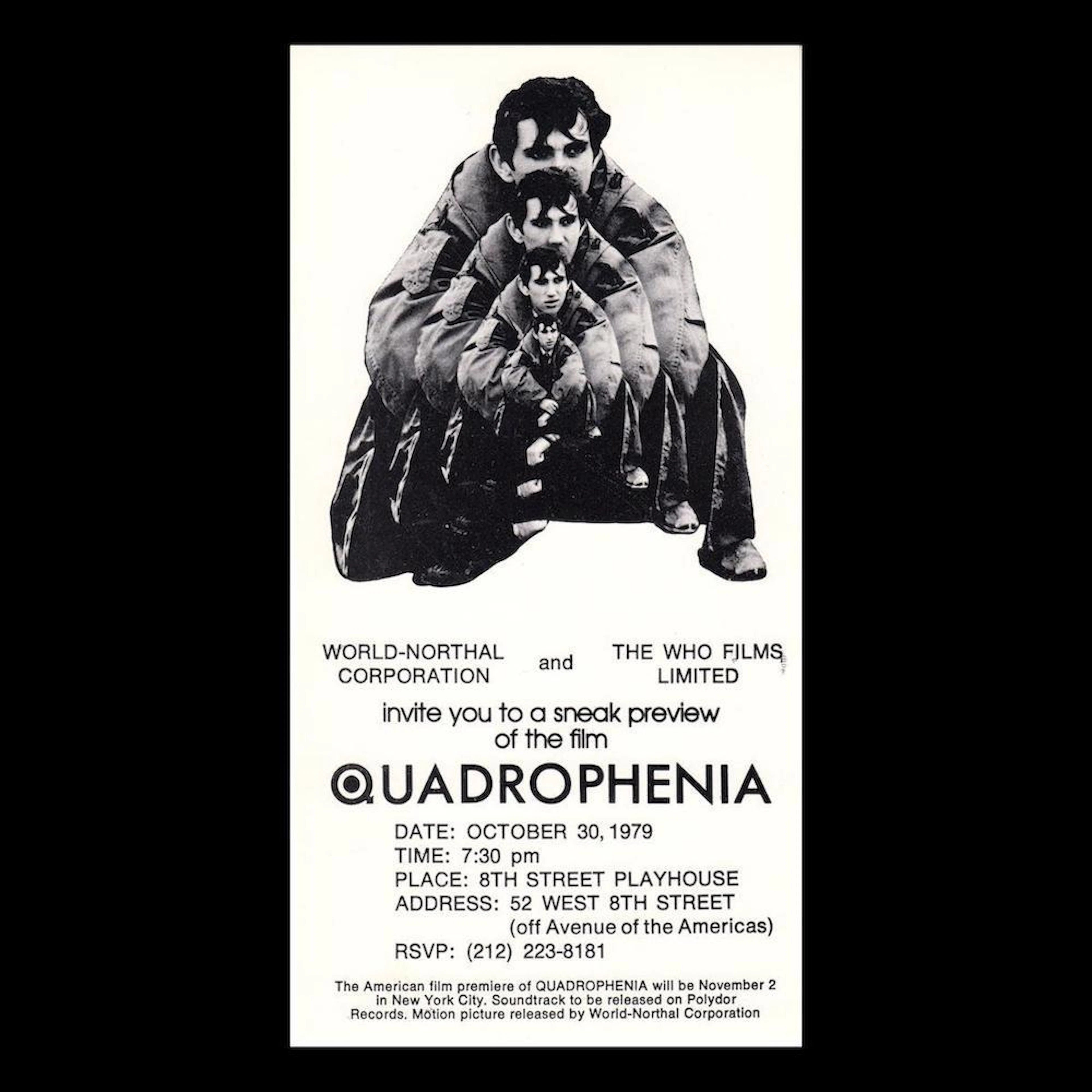 The Who - Quadrophenia - 1979 Movie Premiere Handbill