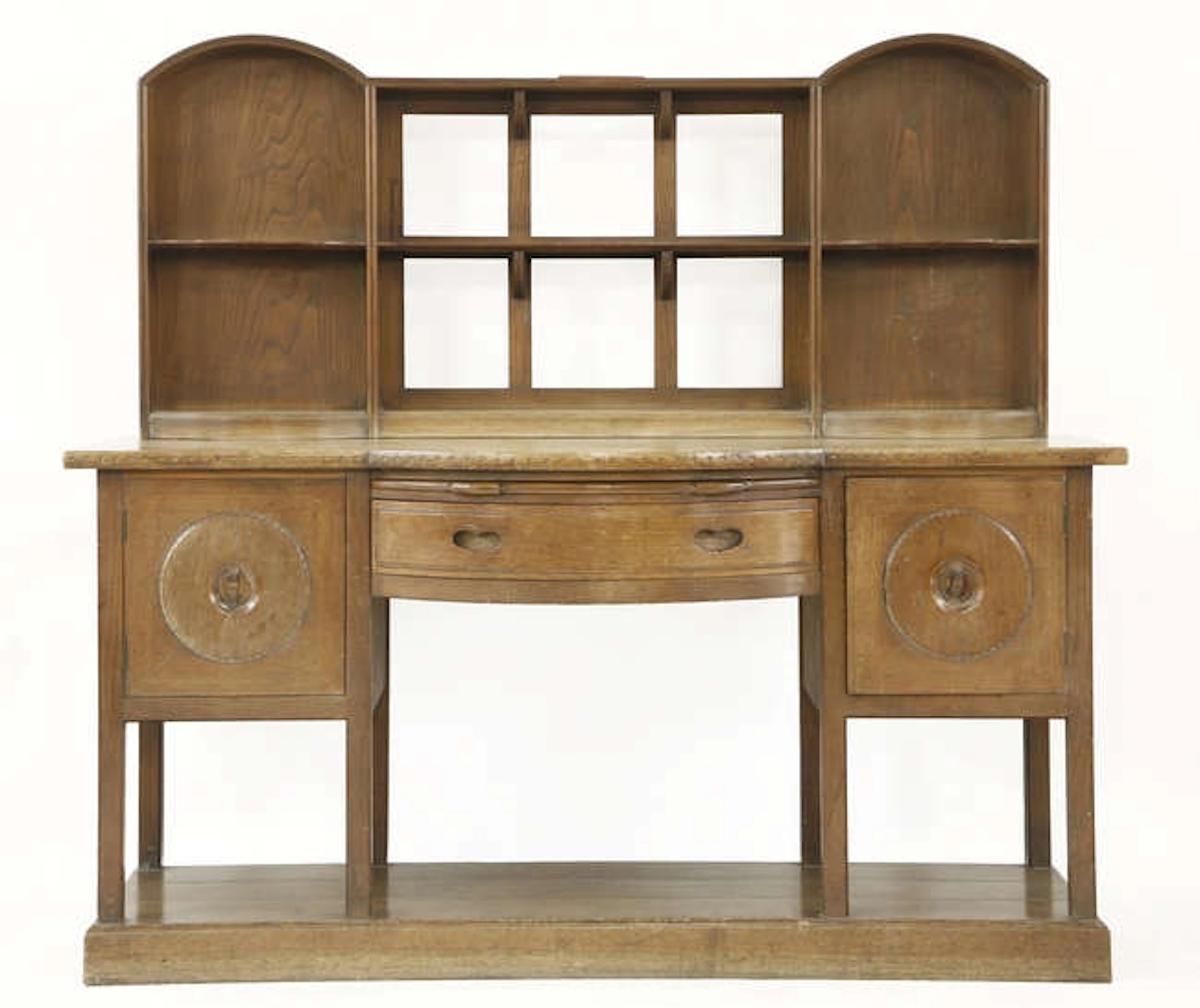 An Arts & Crafts chestnut dresser