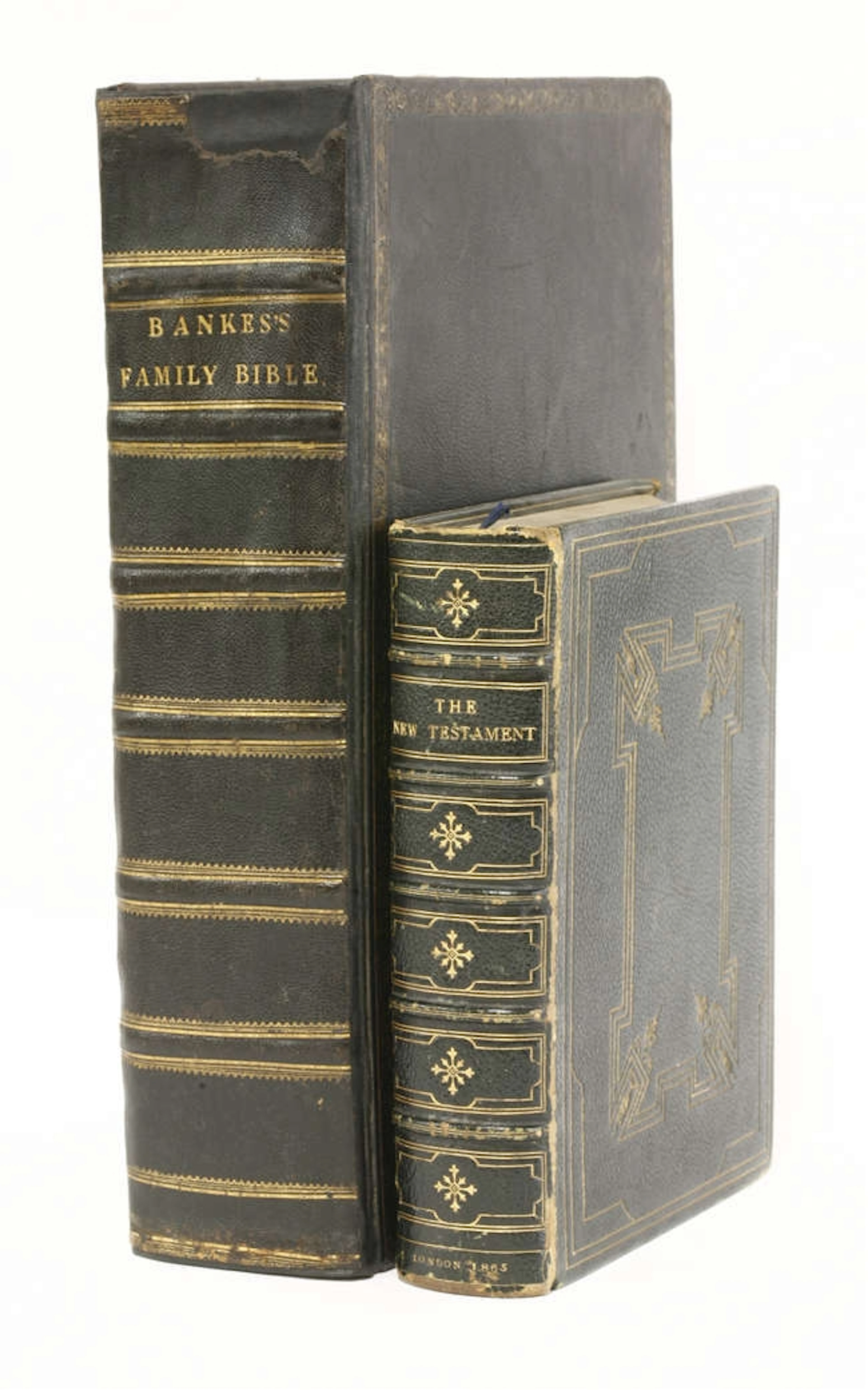 ILLUSTRATED BIBLES: 1. Bankes, Thomas: The Christian's New and Complete Family Bible (with Apocrypha). For C Cooke, nd, c.1793. With numerous plates; folio. Foxing and browning; o/w G+; 2. The New Tes