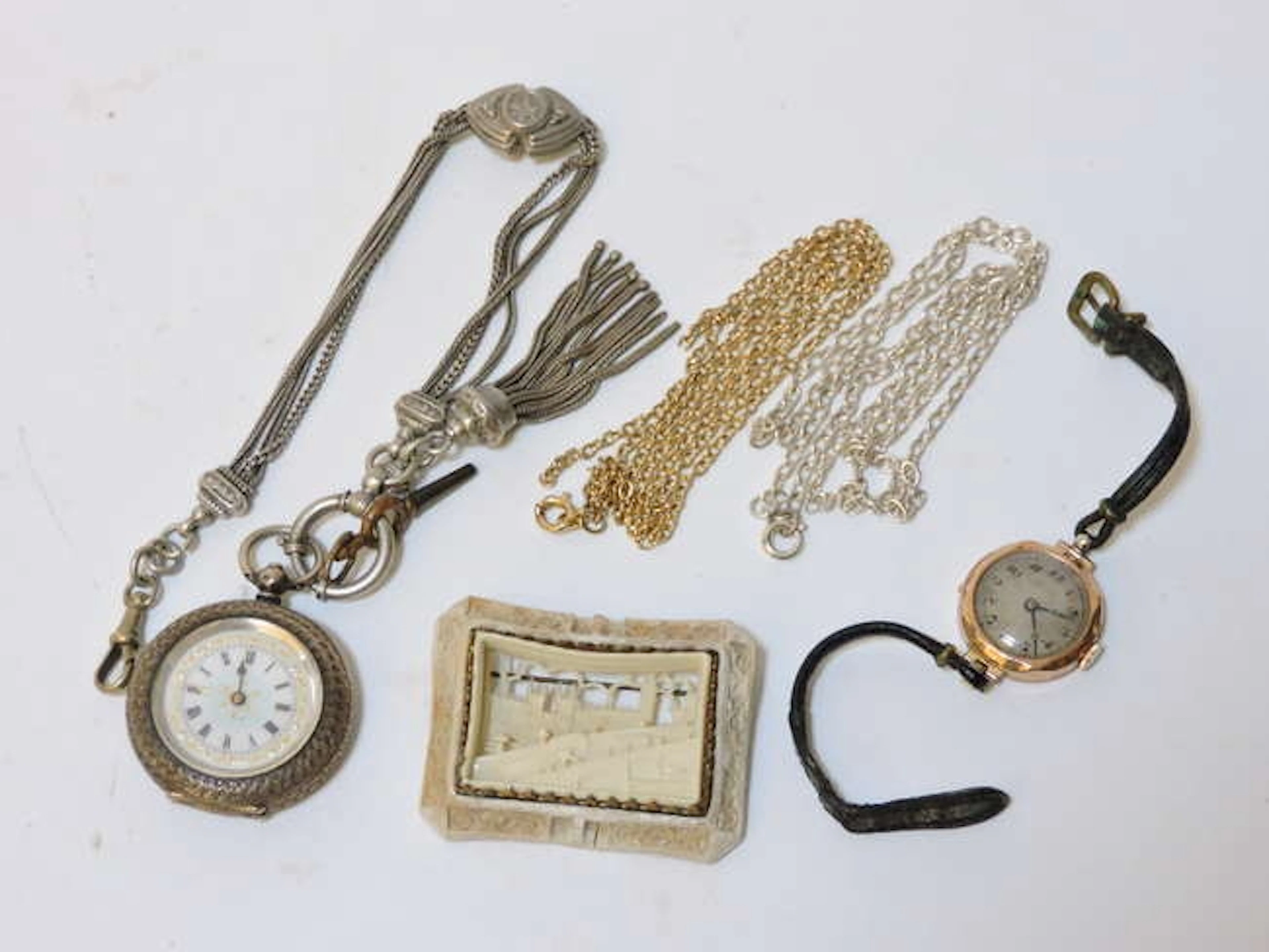 A 9ct gold ladies Bebe mechanical strap watch