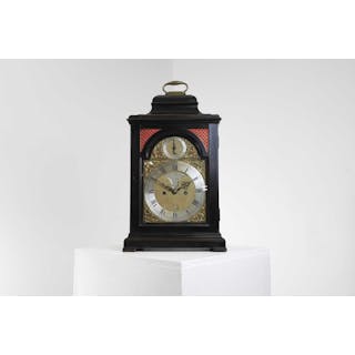 A George III ebonised bracket clock