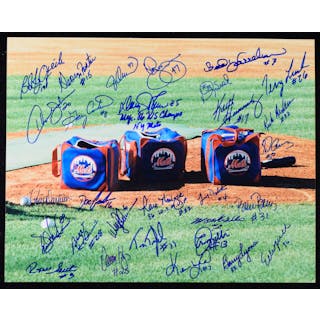 1986 New York Mets team signed 11"x14" photograph (NM)