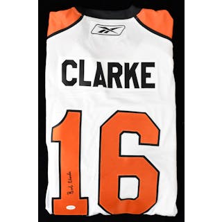 Bob Clarke signed Philadelphia Flyers jersey - JSA (NM)