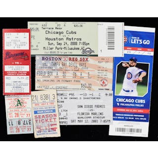 Lot of (7) no-hitter ticket stubs from 1975-2015 (VG-NM)