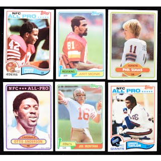 Lot of (3) high-grade 1980-1982 Topps FB complete and near-complete sets