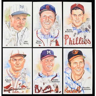 Lot of (13) signed Perez-Steele postcards (NM-NM/MT overall)