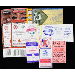 Lot of (7) no-hitter ticket stubs from 1967-2007 (FR/GD-NM)