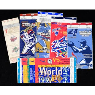 Lot of (14) World Series and ALCS tickets from 1991-2015 (GD-NM/MT)