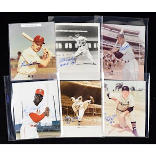 Lot of (13) Baseball HOFers signed 8"x10" photographs (NM-NM/MT)