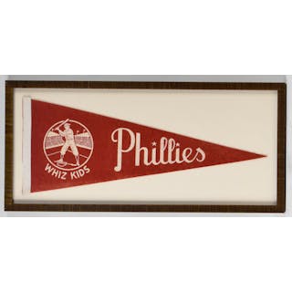 Very nicely framed 1950s Philadelphia Phillies Whiz Kids...
