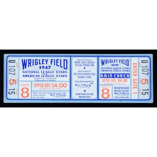 1947 MLB All-Star Game full ticket (VG/EX-EX)