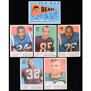 1959 Topps FB lot of (100) cards with Jim Brown (PR-VG/EX)