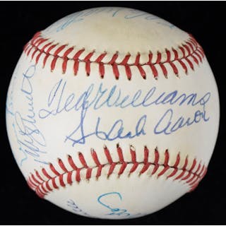 500 Home Run Club autographed baseball - (12) signatures incl