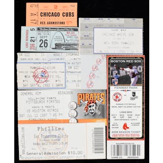 Lot of (7) no-hitter ticket stubs from 1972-2008 (GD-EX)