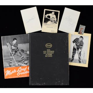 Lot of hockey memorabilia and autographs including Gretzky (GD-EX/MT)