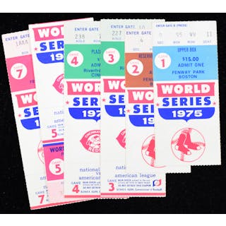 Lot of (6) 1975 World Series ticket stubs (VG-NM)
