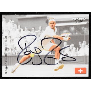 Roger Federer signed 2003 NetPro Tennis card (NM)