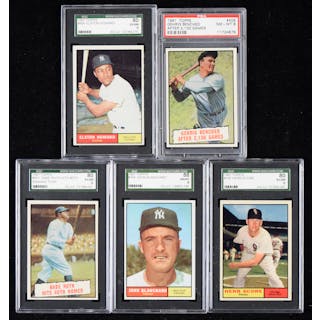 Lot of (5) graded 1961 Topps cards