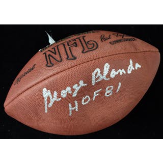 George Blanda signed and inscribed Wilson NFL football (NM not fully inflated)