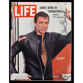 Sean Connery signed 1966 Life magazine - JSA (EX)